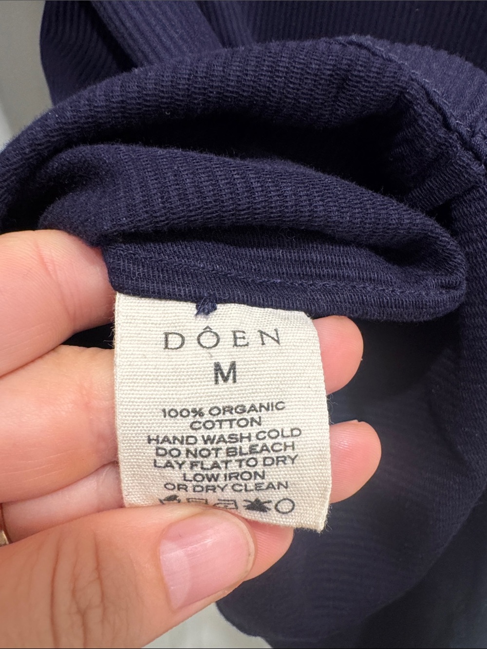 Doen Minore Ruffled Broderie Anglaise-trimmed Ribbed Cotton Navy Mini Dress - Picture 5 of 5